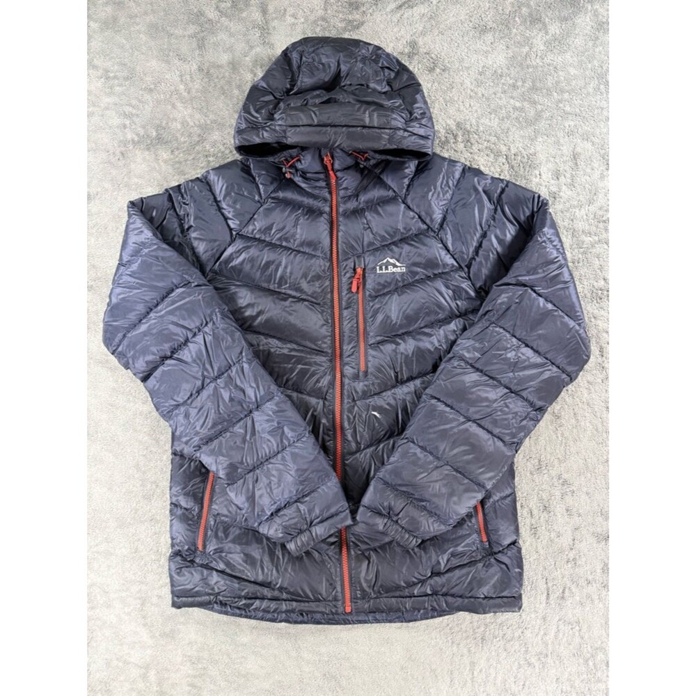 Men's L.L.Bean Ultralight 850 Down Hooded Jacket Carbon Navy Small